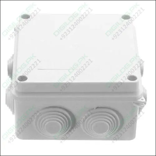 100x100x70mm IP65 Waterproof Outdoor Electrical CCTV Enclosure Square Junction Box White ABS