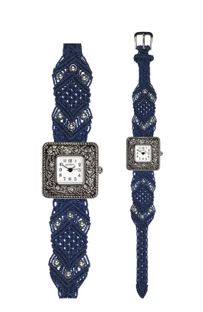 102NS - Wide with Antique Style Square Marcasite Watch