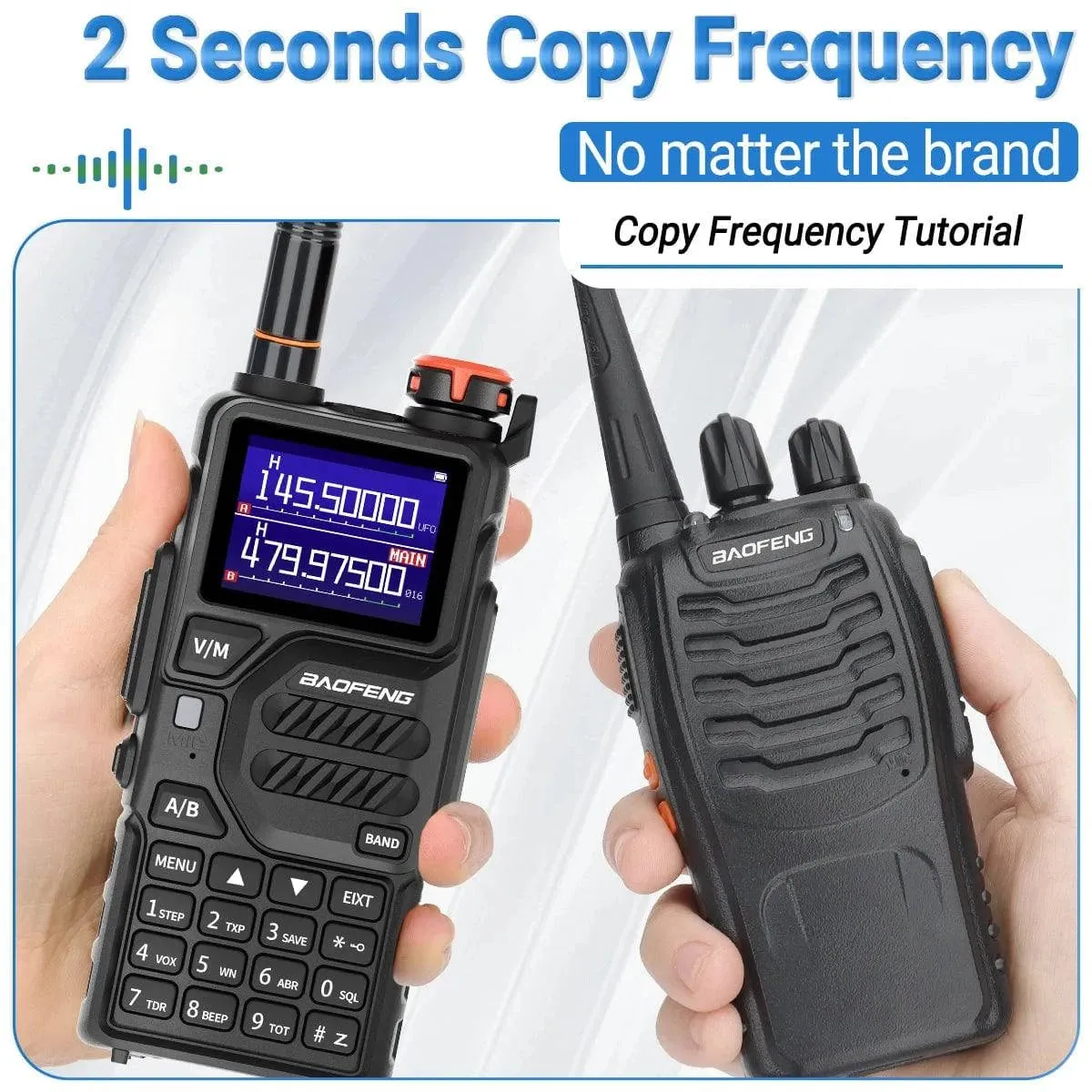 1/2PCS Baofeng UV-K5 Pro Air Band Walkie Talkie 12W Wireless Copy Frequency Type-C DTMF Long Range Ham Two Way Radio Receiver