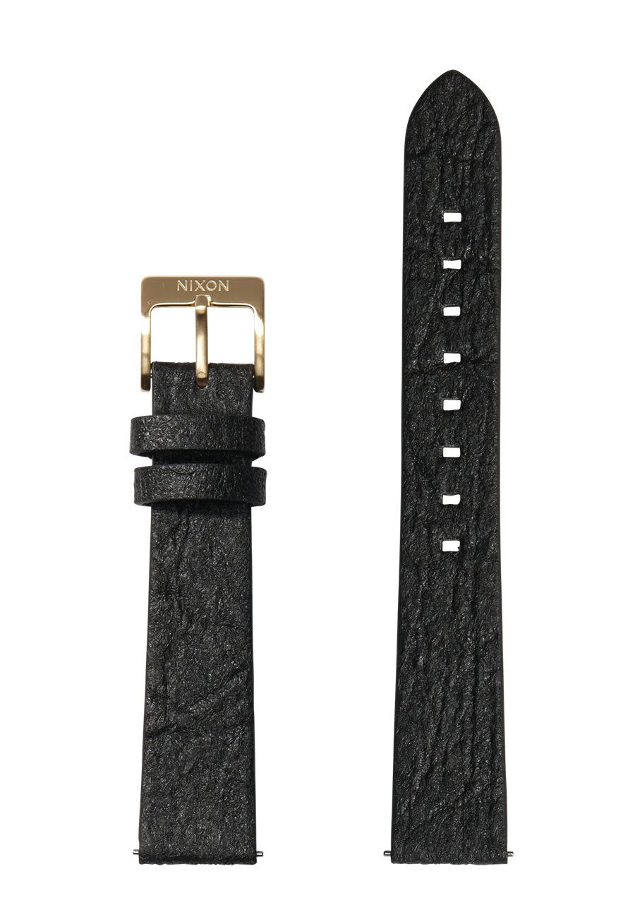 16mm Pineapple Leather Band - Black