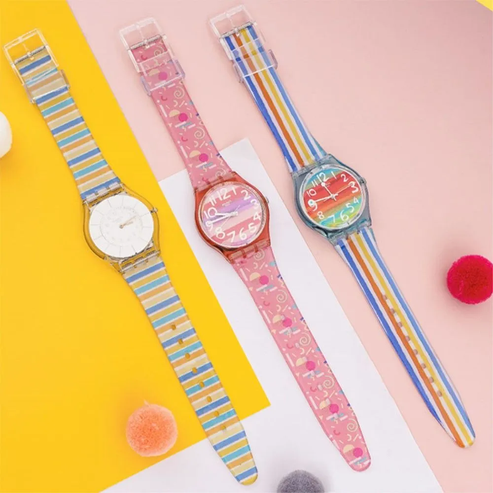 17mm Universal cute silicone watch strap - Yellow / White