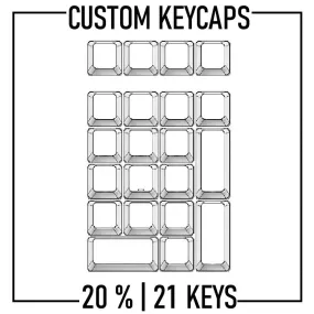 20% Numeric Keyboard Custom Keycaps set ( 21 Keys )