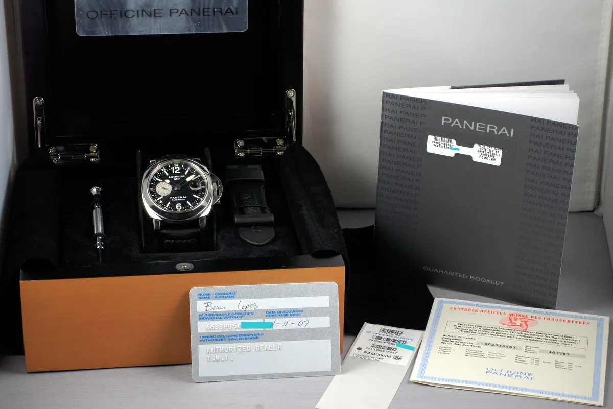 2006 Panerai PAM 88 GMT with Box and Papers