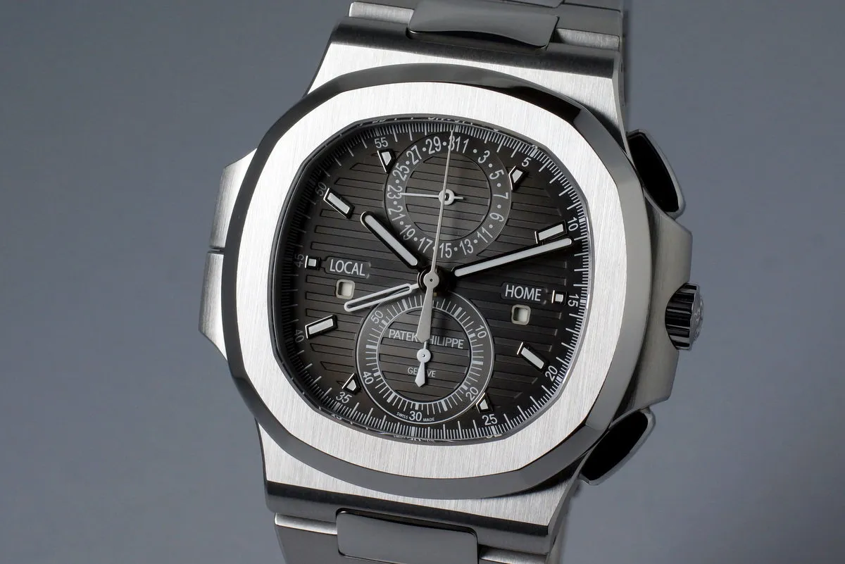 2015 Patek Philippe Nautilus Travel Time Chronograph 5990/1A with Box and Papers