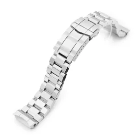 20mm Hexad Watch Band for Seiko MM300 Prospex Marinemaster SBDX001 SBDX017 SBDX023, Stainless Steel - Brushed, SUB Diver Clasp