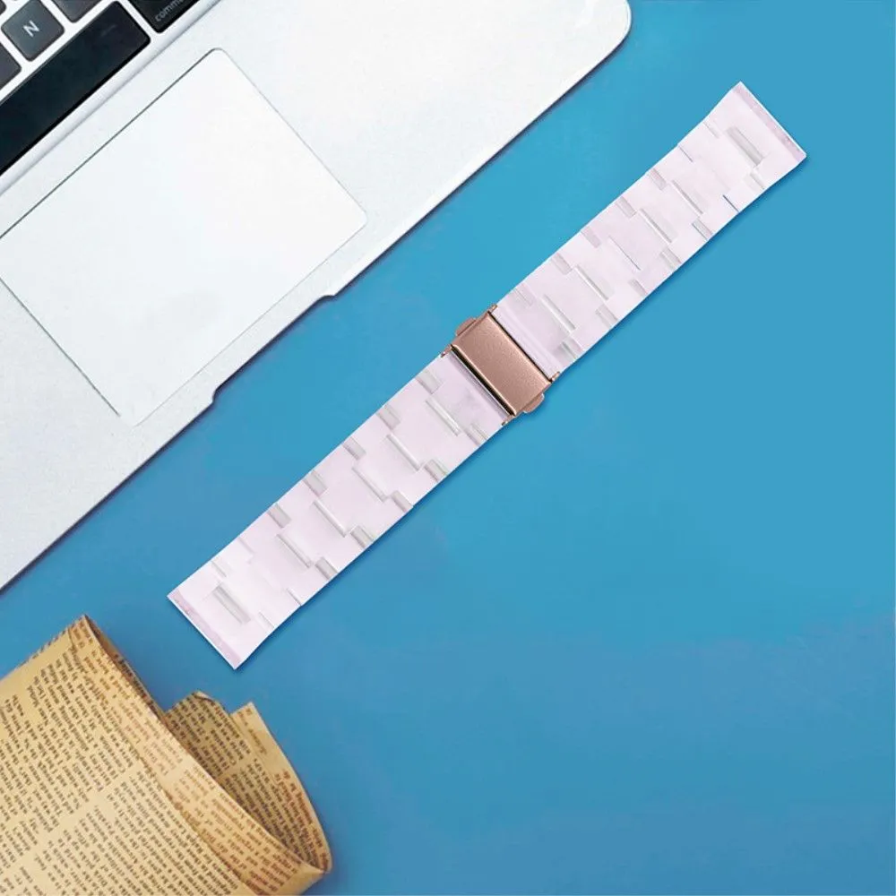 20mm resin watch strap for Amazfit watch with stainless steel buckle - Light Pink