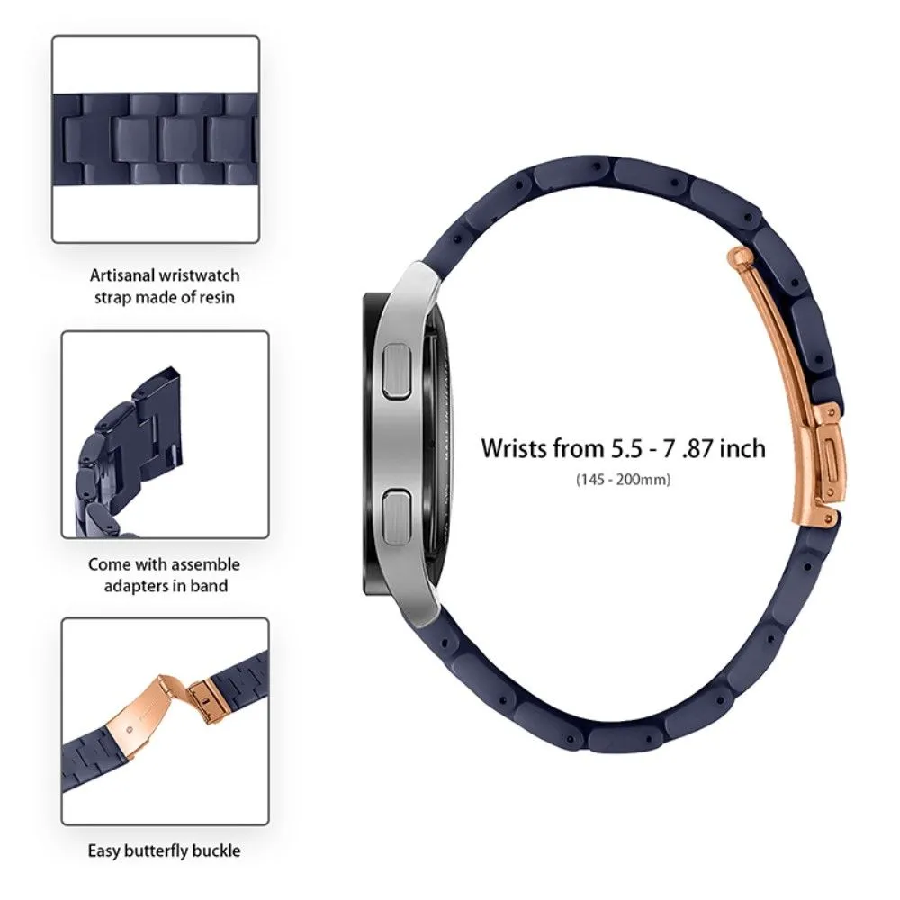 20mm resin watch strap for Amazfit watch with stainless steel buckle - Midnight Blue