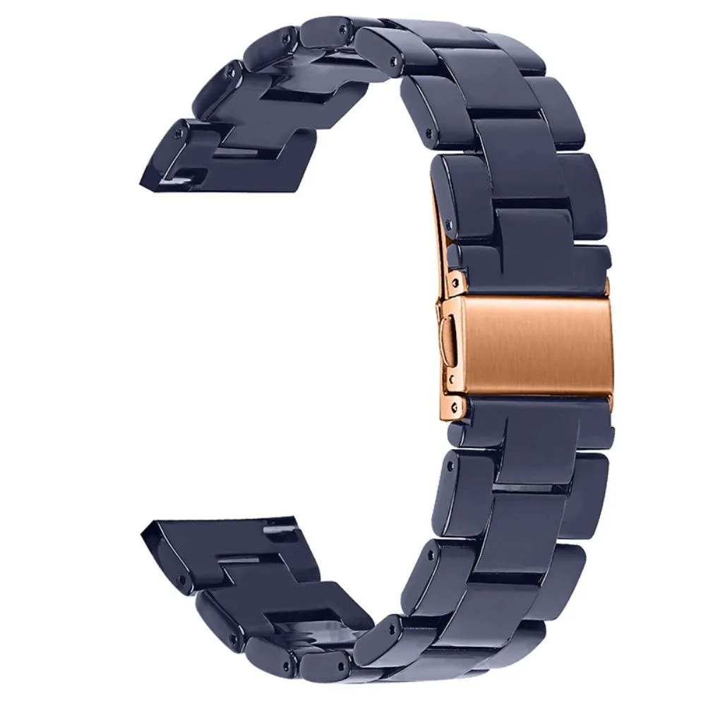 20mm resin watch strap for Amazfit watch with stainless steel buckle - Midnight Blue