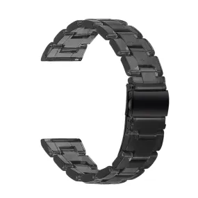 20mm resin watch strap for Amazfit watch with stainless steel buckle - Transparent Black