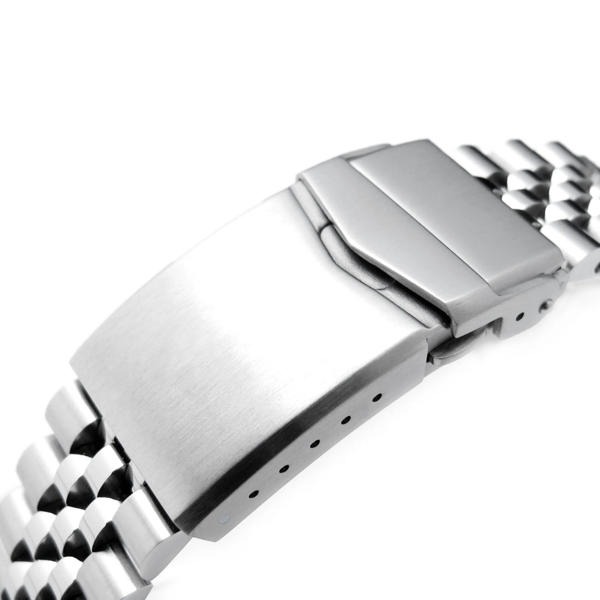 22mm Super-J Louis JUB Watch Band for Seiko 5 Sports 42.5mm SRPD51 SRPD55 SBSA003, Stainless Steel - Brushed, V Diver Clasp