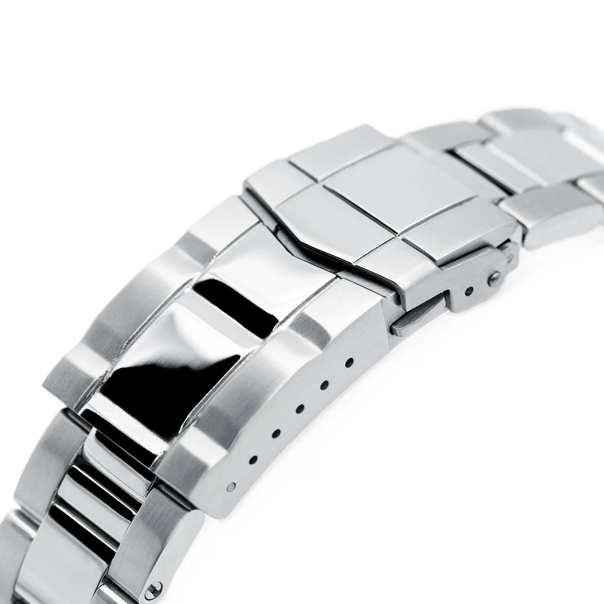 22mm Super-O Boyer Watch Band for TUD BB, 316L Stainless Steel Brushed & Polished SUB Clasp