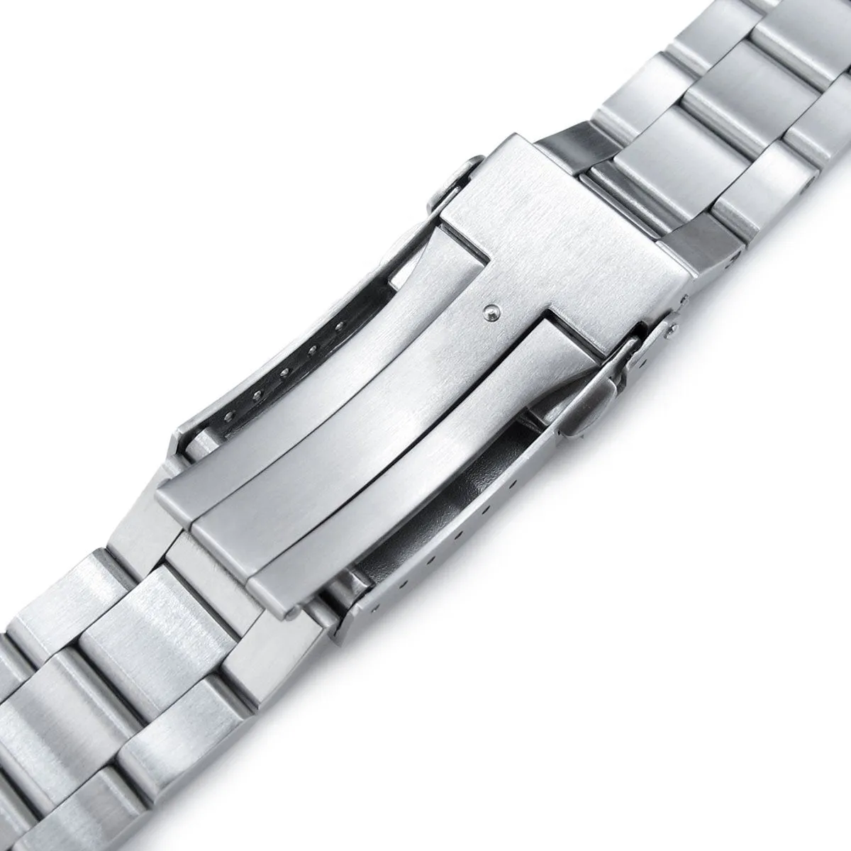 22mm Super-O Boyer Watch Band Universal Straight End, Brushed & Polished SUB Clasp