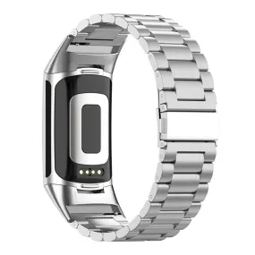 3 bead style watch strap for Fitbit Charge 5 - Silver