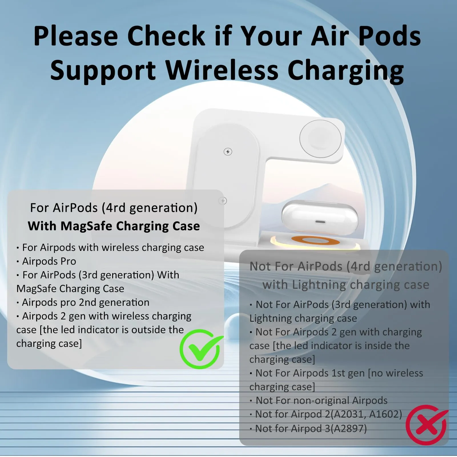 3 in 1 Foldable Charging Station for Apple Products,Fast Wireless Charger Travel Dock Adapter&Light for iPhone 16/15/14/13/12/11/X/XS,for iWatch 10/9/8/7/Ultra2/Ultra/SE,for AirPods 4/3/2/Pro/2(White)