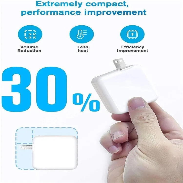 30W Compact USB-C Laptop Charger with 1.8m Fast Charging Cable