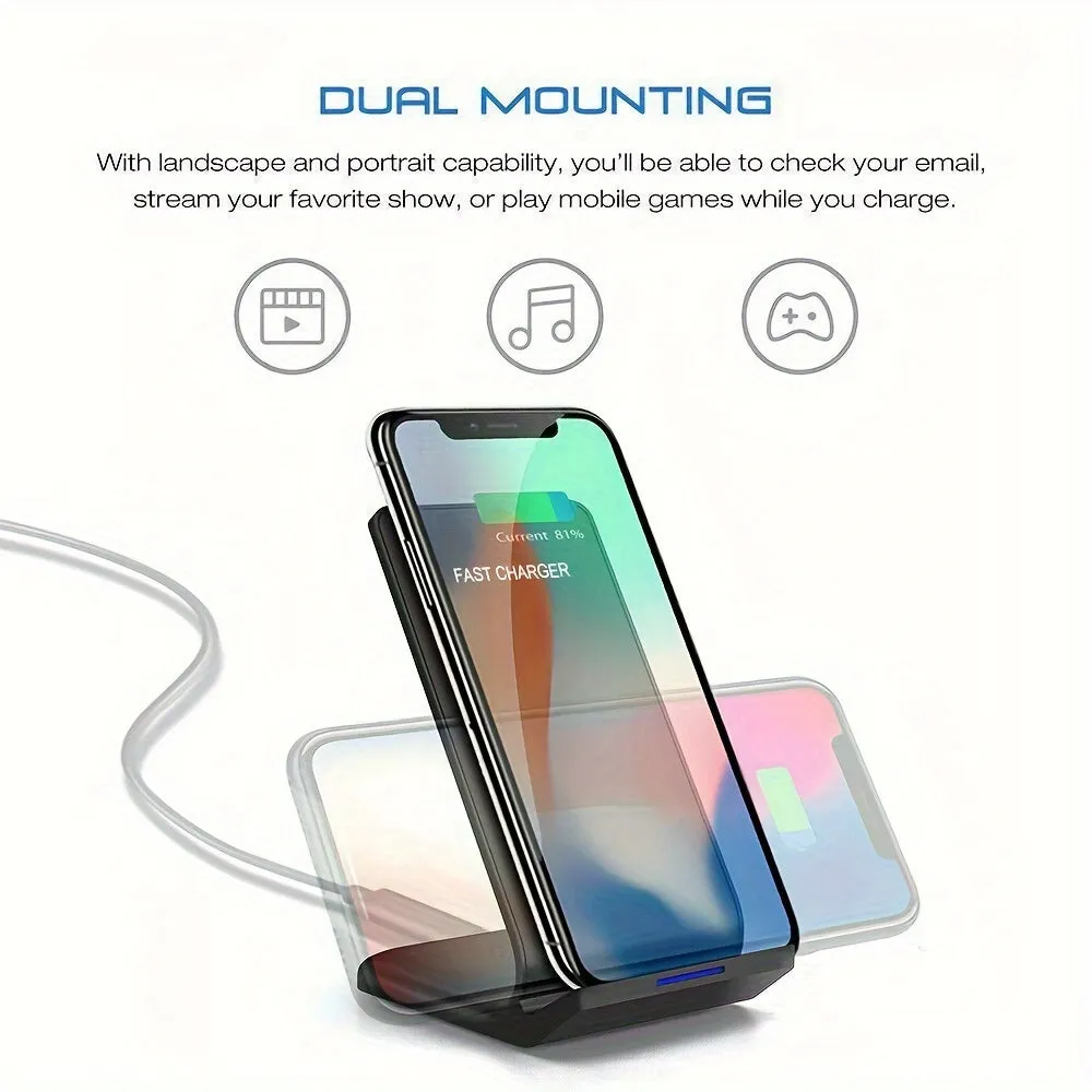 30W Fast Wireless Charger Stand Dock For IPhone 11/12/13/14/15/16 Pro Max Samsung S20/S21/S22/S23/S24 Ultra