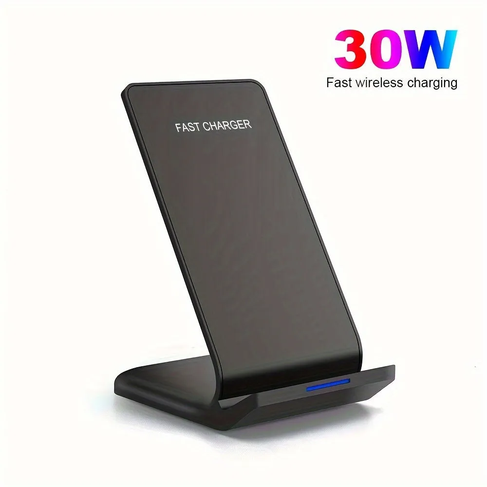 30W Fast Wireless Charger Stand Dock For IPhone 11/12/13/14/15/16 Pro Max Samsung S20/S21/S22/S23/S24 Ultra