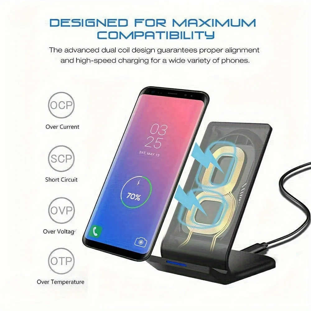 30W Fast Wireless Charger Stand Dock For IPhone 11/12/13/14/15/16 Pro Max Samsung S20/S21/S22/S23/S24 Ultra