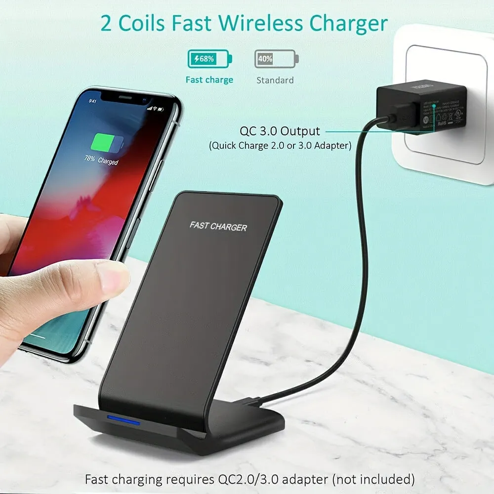 30W Fast Wireless Charger Stand Dock For IPhone 11/12/13/14/15/16 Pro Max Samsung S20/S21/S22/S23/S24 Ultra