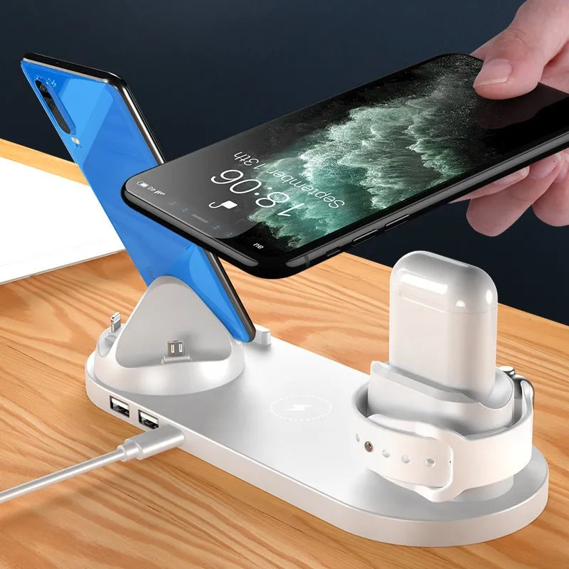 6-in-1 Wireless Charger Station for Fast Charging