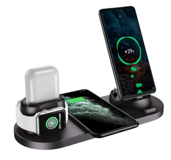 6-in-1 Wireless Charger Station for Fast Charging