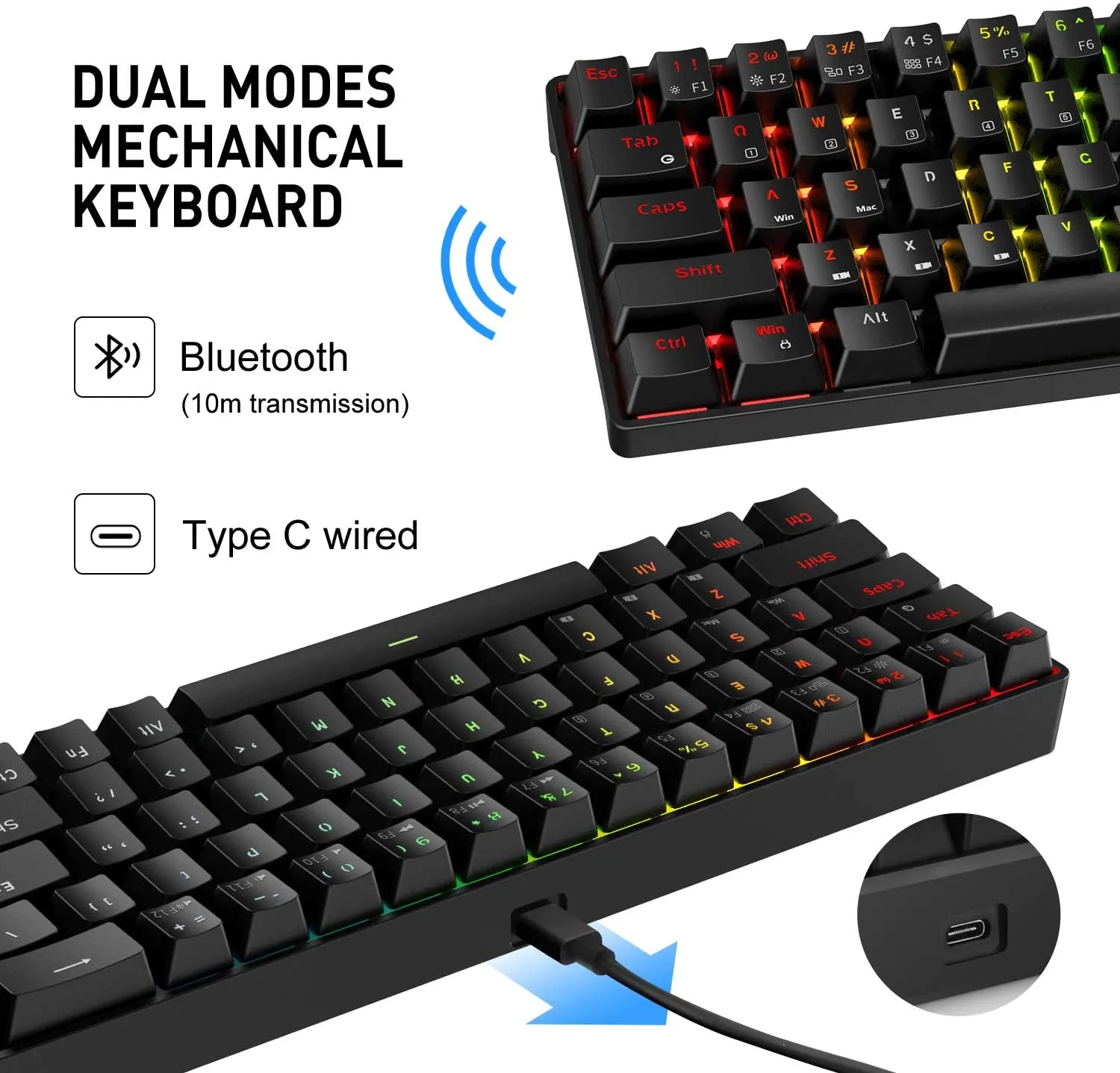 60% Wireless Keyboard and Mouse Set