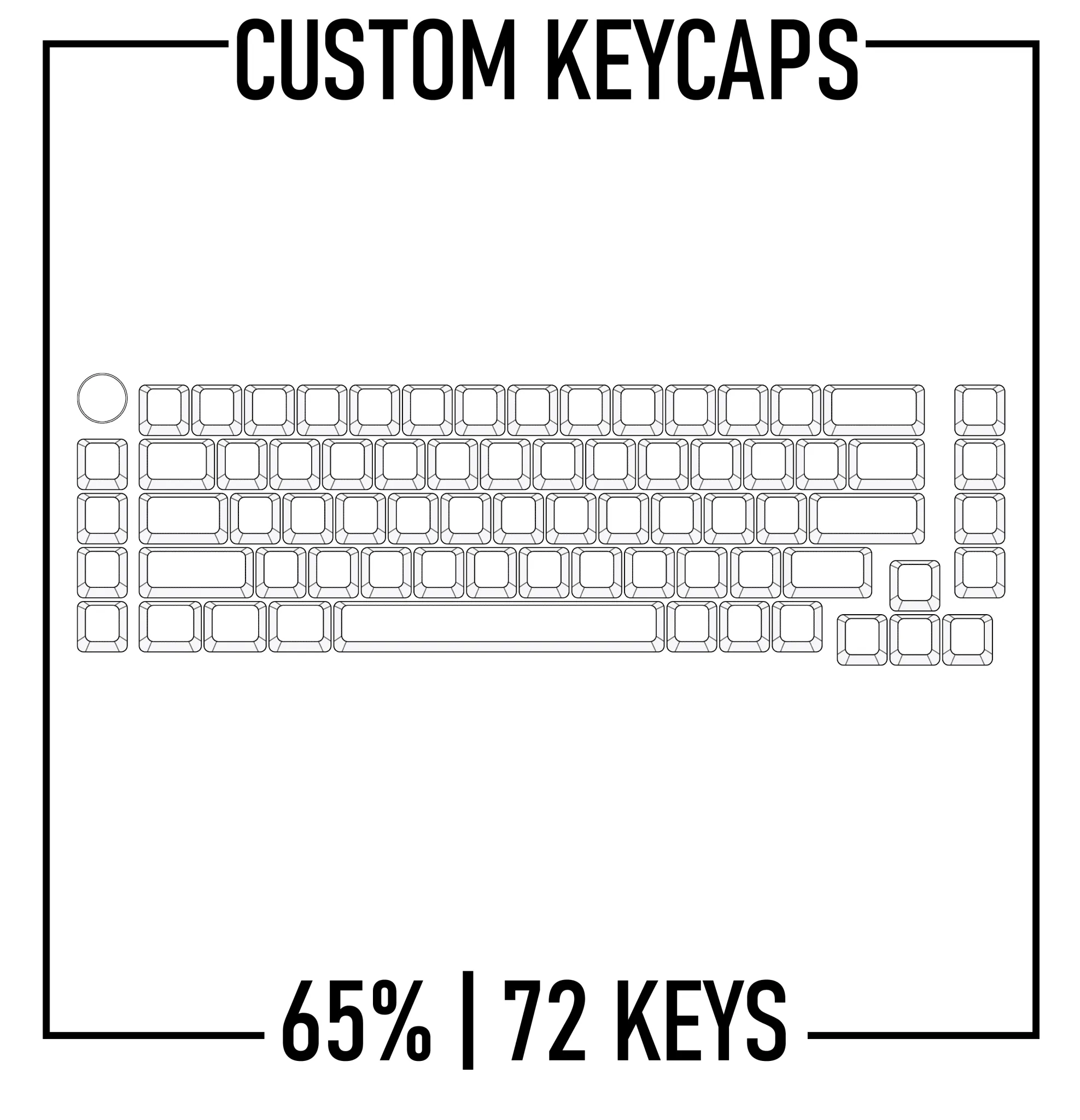 65% Custom Keycaps Set ( ANSI | 72 Keys )