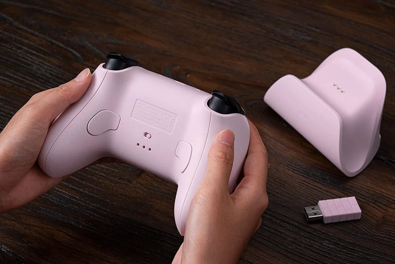 8Bitdo Ultimate 2.4G Wireless Controller with Charging Dock, 2.4G Controller for PC, Android, Steam Deck & Iphone, Ipad, Macos and Apple TV (Pastel Pink)