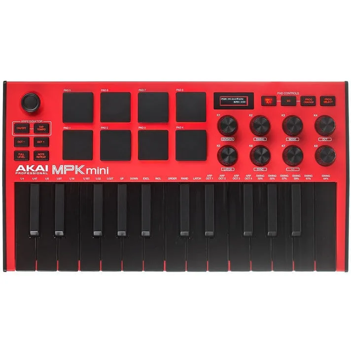 Akai MPK MINI MKIII 25-Key Keyboard Controller - Limited Edition Red