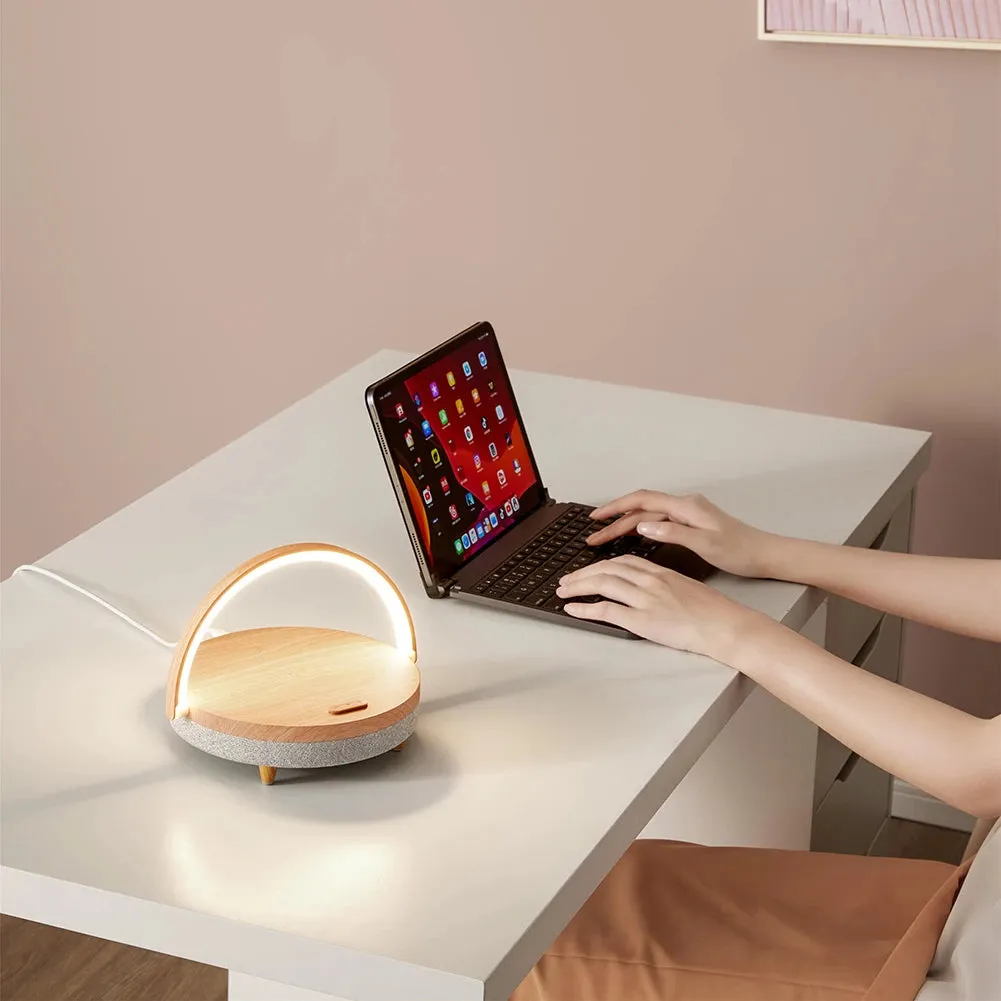 All-in-one Wireless Charger   LED Lamp   Bluetooth Speaker - Jennyhome