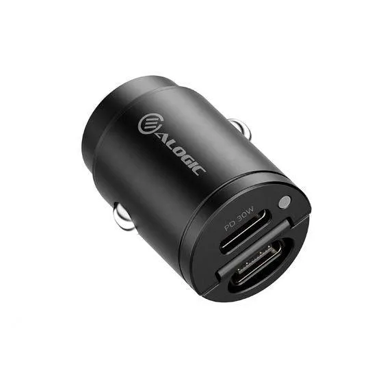 ALOGIC Rapid Power 30W Mini Car Charger 2xUSB-C (CRCC30)