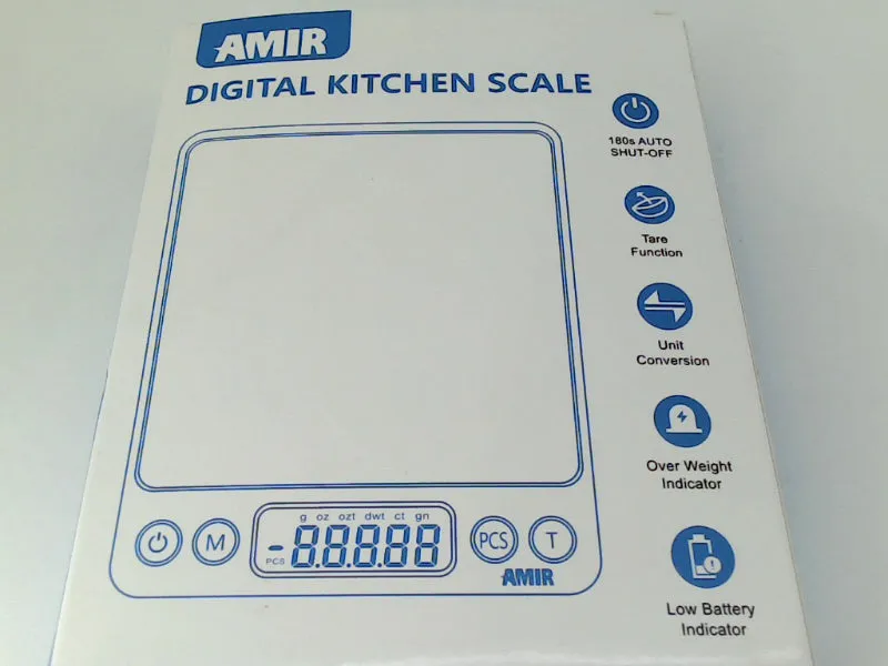 AMIR Digital Kitchen Scale 3000g Capacity with LCD Display