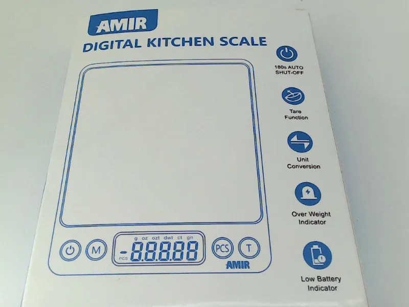 AMIR Digital Kitchen Scale 3000g Capacity with LCD Display