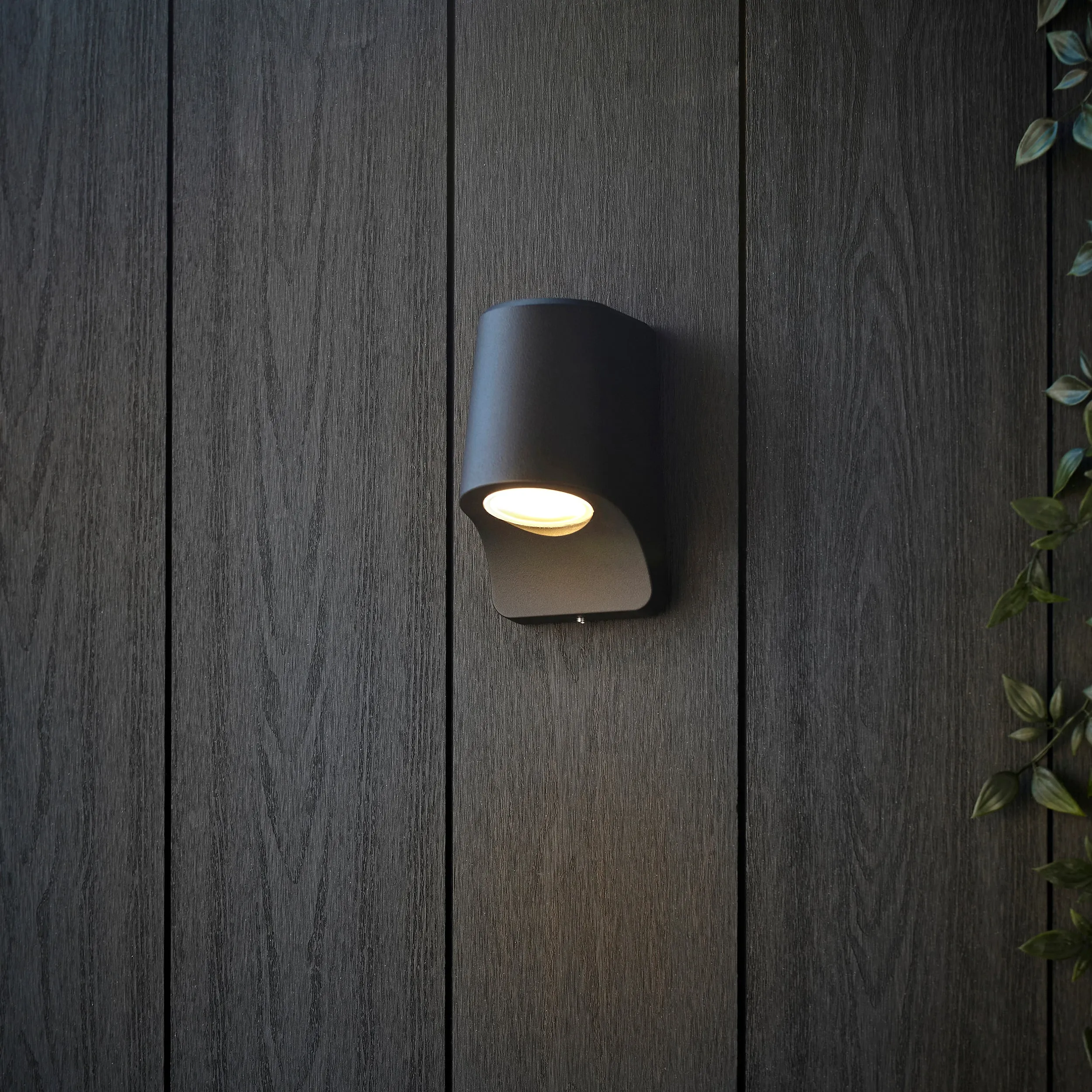 Amos Poseidon Outdoor Wall Light Matt Black