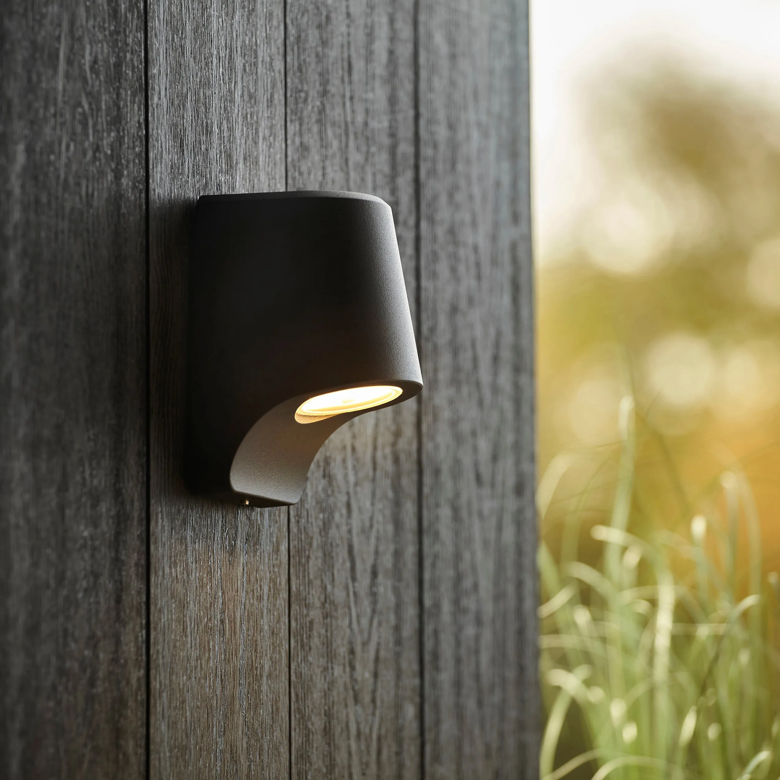 Amos Poseidon Outdoor Wall Light Matt Black