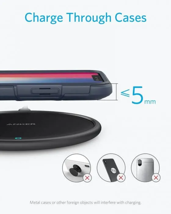 Anker PowerWave 7.5W Fast Wireless Qi-Certified Wireless Charging Pad