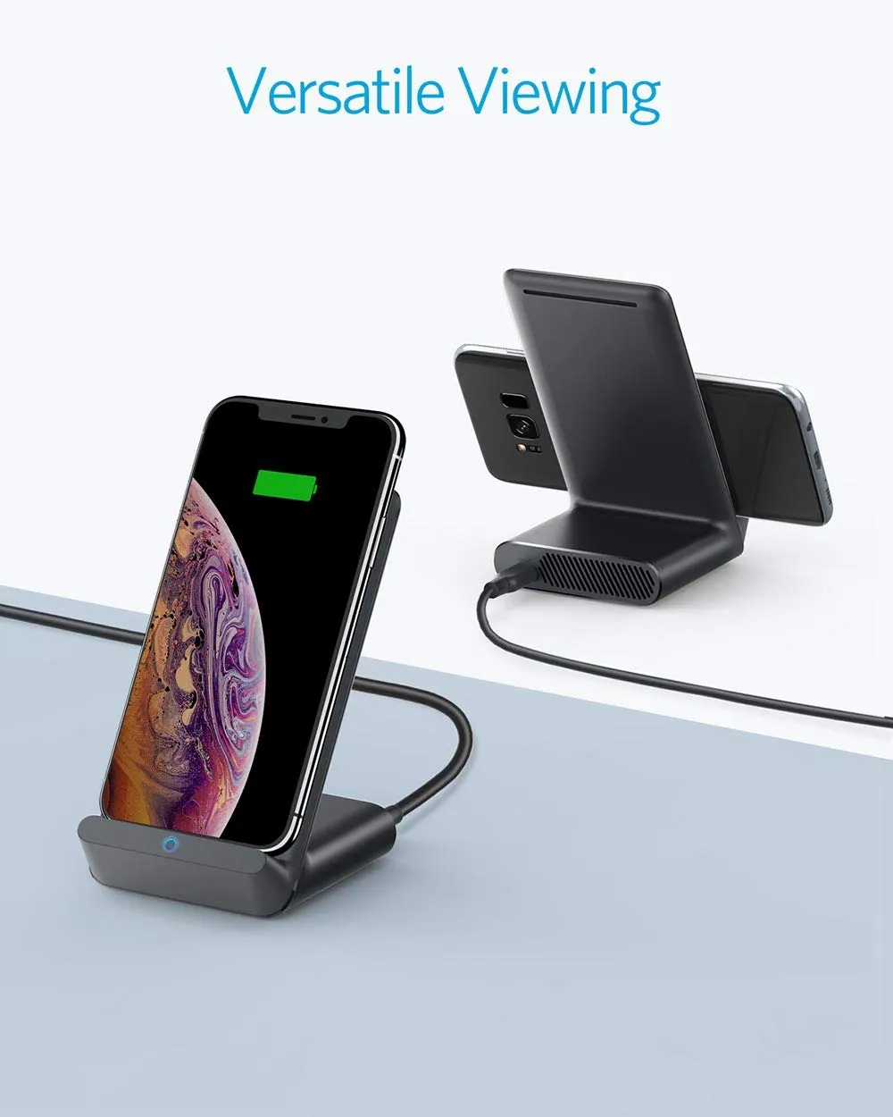 Anker PowerWave Evo Stand Wireless Charger with Quick Charge 3.0 Charger B2525