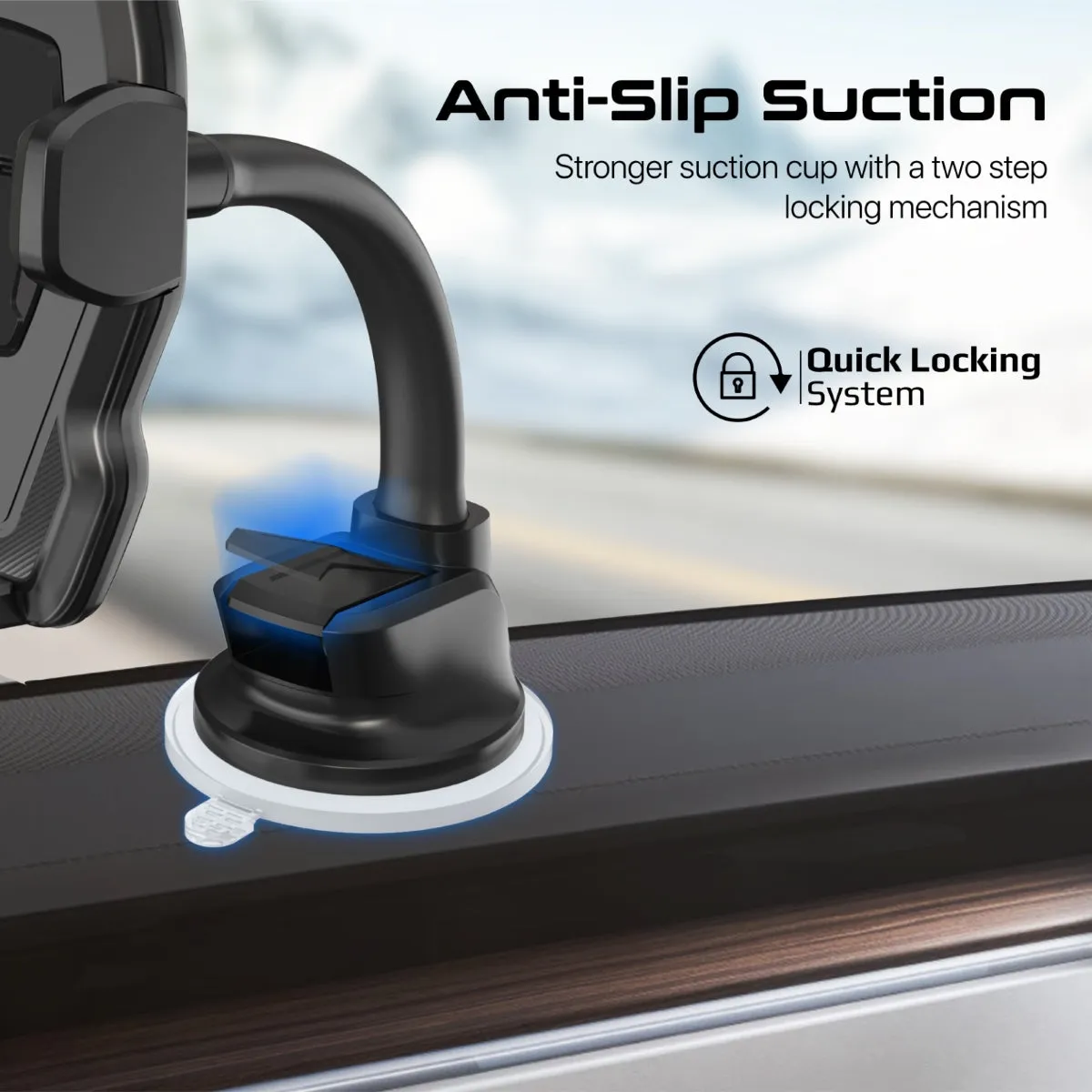 Anti-Slip Secure Gooseneck Smartphone Mount