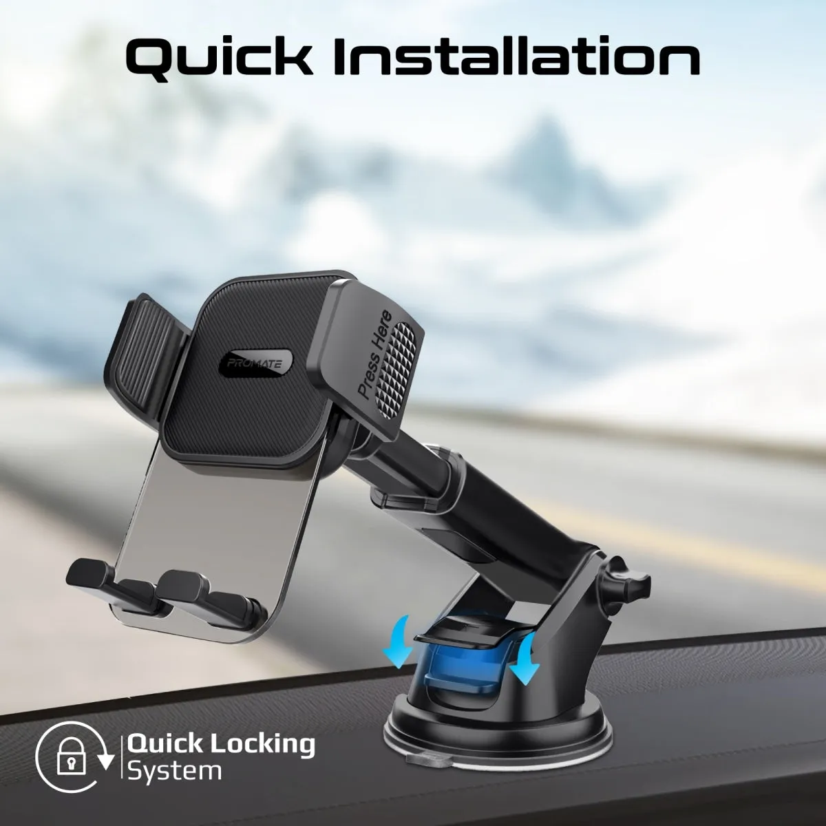 Anti-Slip Secure Smartphone Car Mount