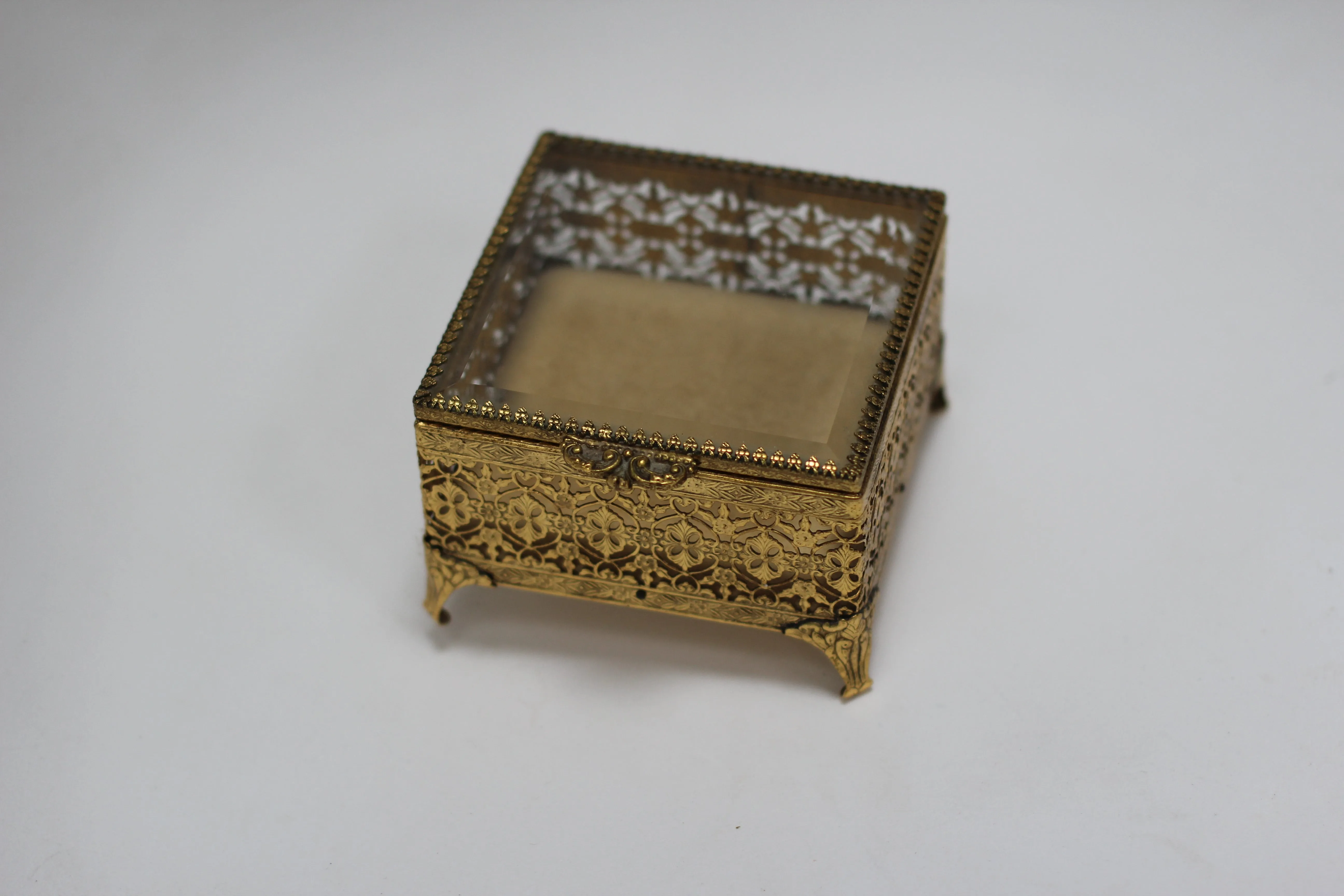 Antique Square Jewelry Box