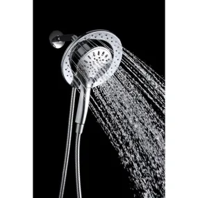 ANZZI Magnetic Valkyrie Multi-Spray Retro-Fit 7.48 in. Dual Wall Mount Fixed and Handheld Shower Head with Magna-Diverter