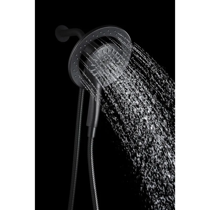 ANZZI Magnetic Valkyrie Multi-Spray Retro-Fit 7.48 in. Dual Wall Mount Fixed and Handheld Shower Head with Magna-Diverter