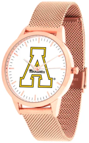 Appalachian State Mountaineers Statement Mesh Band Unisex Watch - Rose