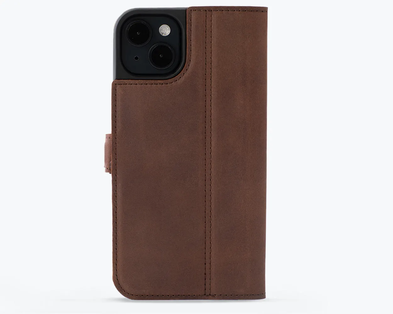 Apple iPhone 15 Plus - Vintage Leather Wallet (Side Clasp)