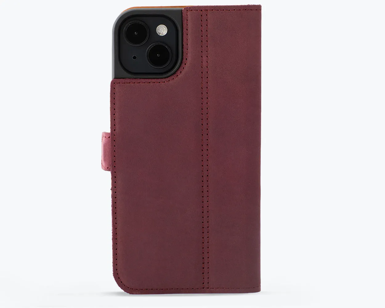 Apple iPhone 15 Plus - Vintage Leather Wallet (Side Clasp)