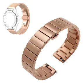 Apple Watch 44mm butterfly buckle stainless steel watch strap - Rose Gold