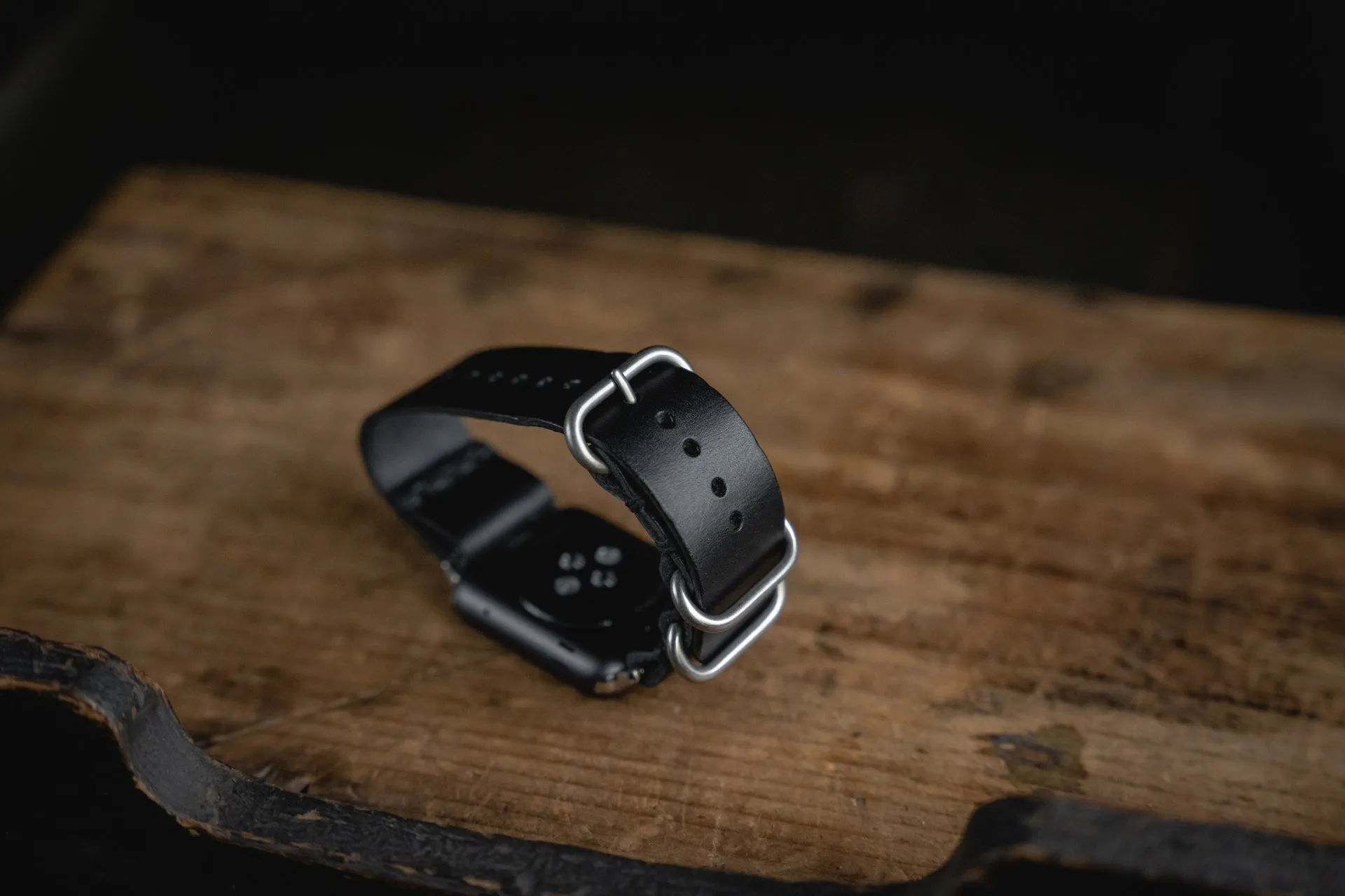 Apple Watch Leather Strap Black