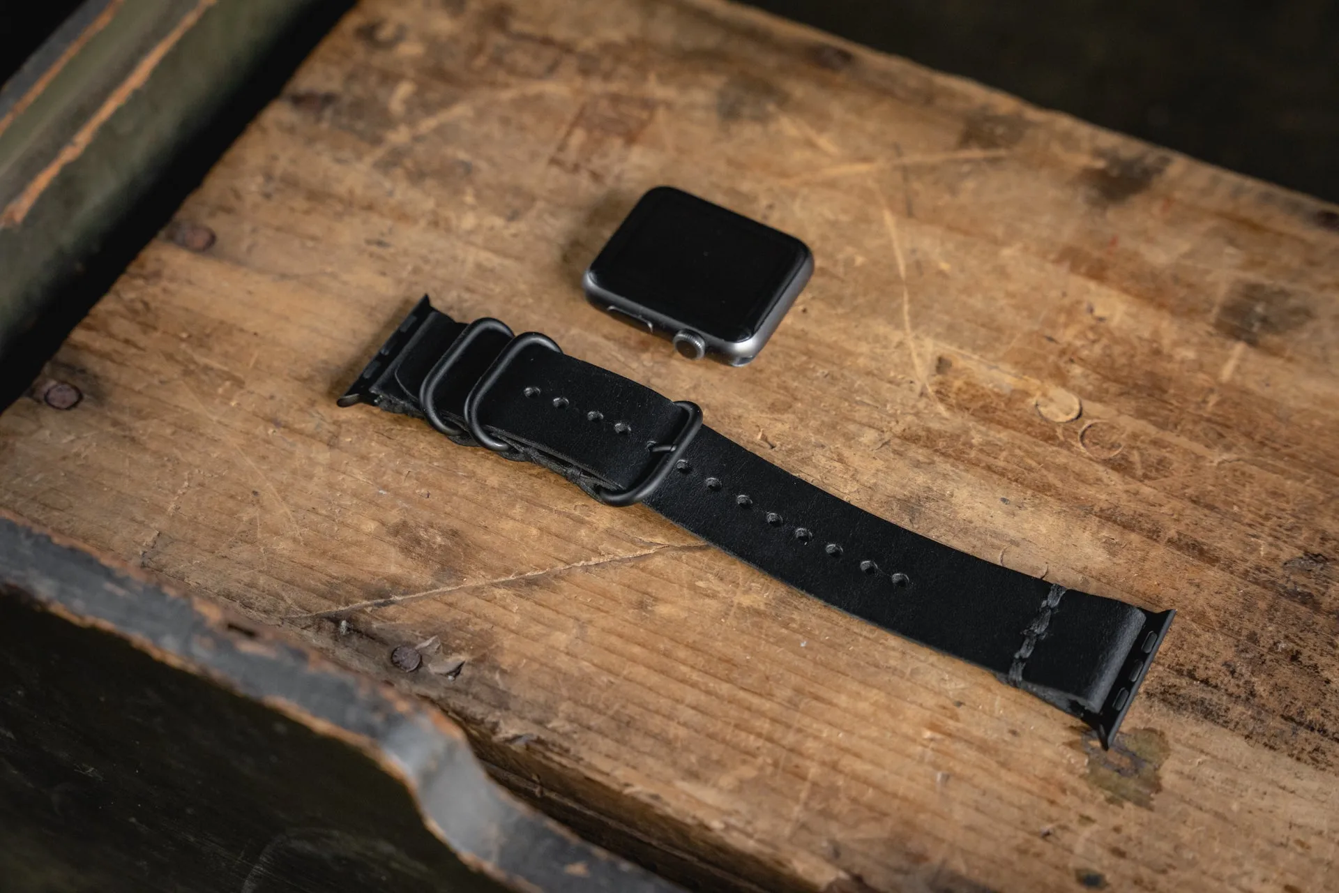 Apple Watch Leather Strap Black