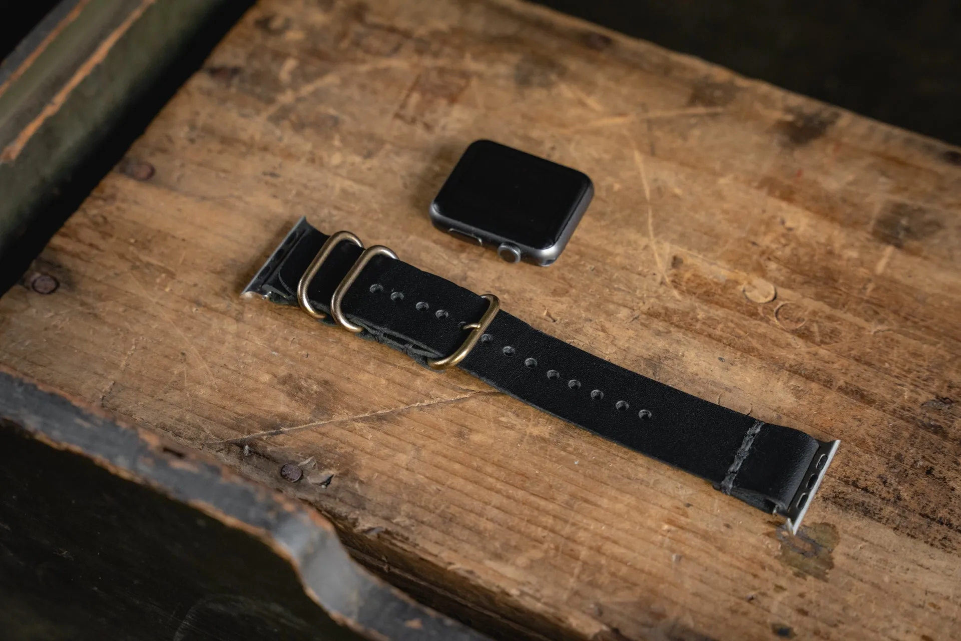 Apple Watch Leather Strap Black