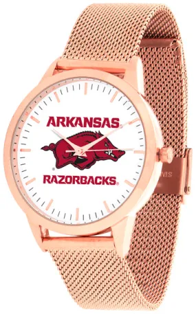 Arkansas Razorbacks Statement Mesh Band Unisex Watch - Rose